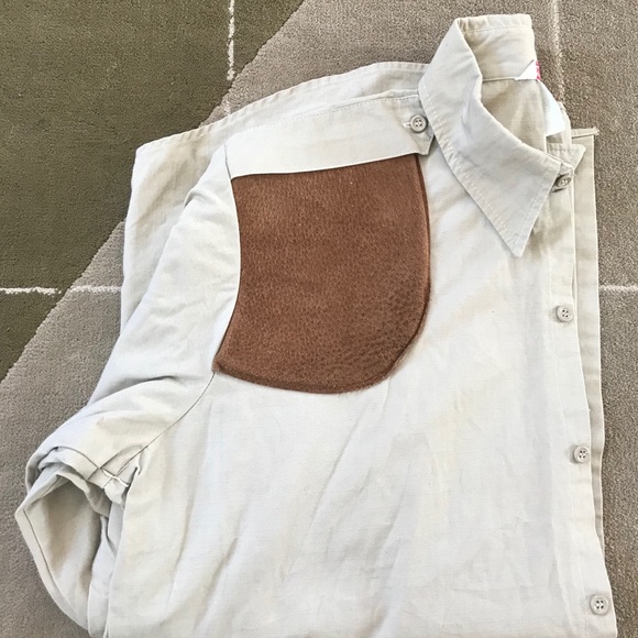 Vintage Hunting Rifle Shooting Shirt Leather Patch - Picture 5 of 8